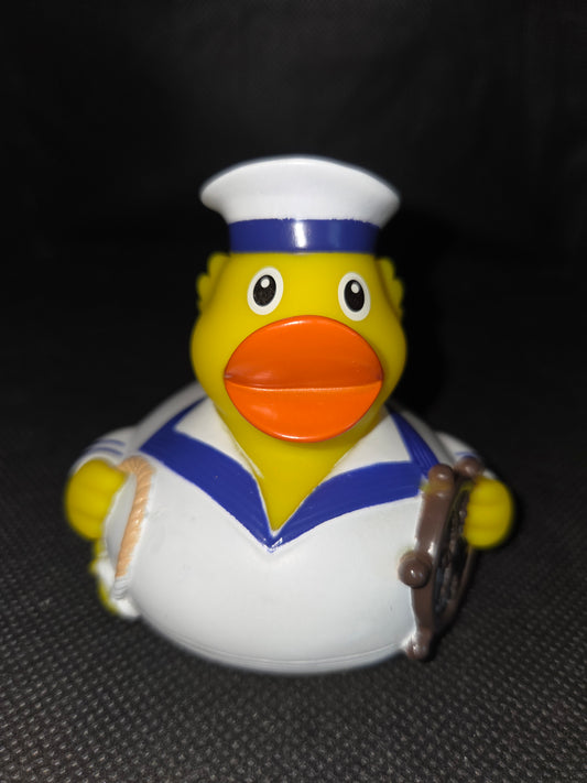 Rubber Duck - Sailor with Wheel & Rope